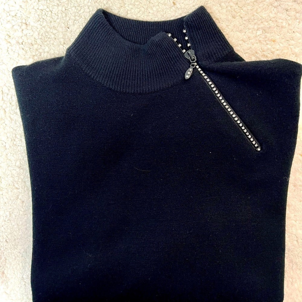 Designer's Originals Luxe 3/4 Sleeve Mock Neck Sweater Size Petite PXL - Picture 6 of 9